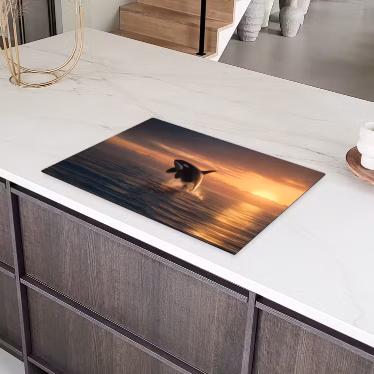 Orka - Zee - Zonsondergang Inductie beschermer vinyl 3mm klein -sfeer8