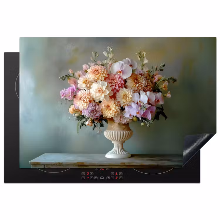 Orchidee - Boeket - Vaas - Bloemen Inductie beschermer vinyl 3mm klein -3d