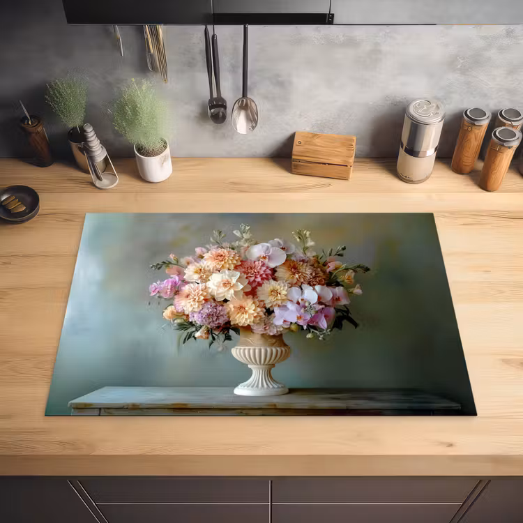 Orchidee - Boeket - Vaas - Bloemen Inductie beschermer vinyl 3mm klein -sfeer5