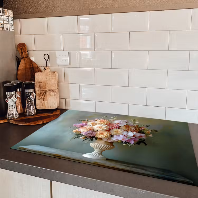 Orchidee - Boeket - Vaas - Bloemen Inductie beschermer vinyl 3mm klein -sfeer3