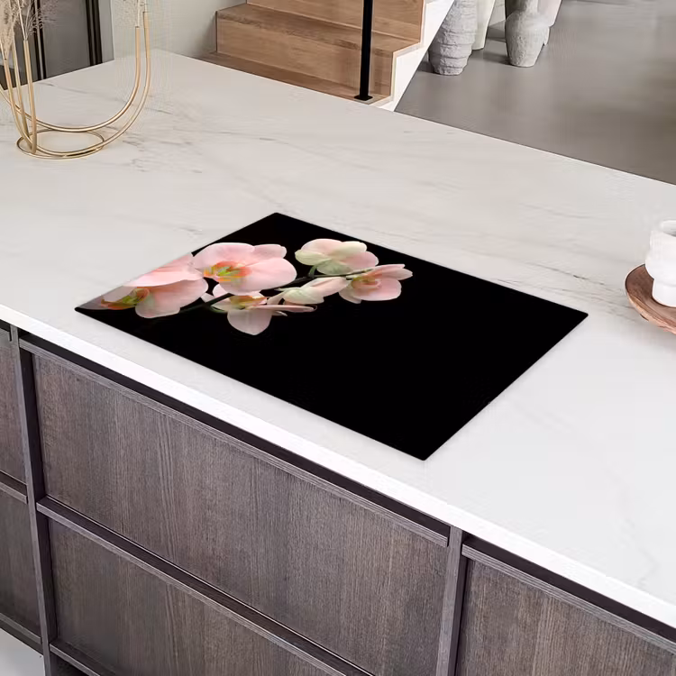 Orchidee - Bloemen - Roze - Stilleven - Flora Inductie beschermer vinyl 3mm klein -sfeer8