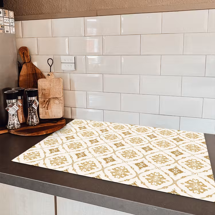 Ornament - Klassiek - Goud Inductie beschermer vinyl 3mm klein 276 -sfeer3