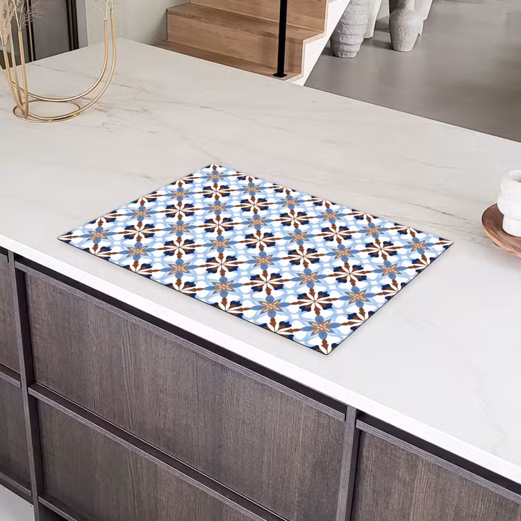 Ornament - Tegel - Kleurrijk Inductie beschermer vinyl 3mm klein 276 -sfeer8