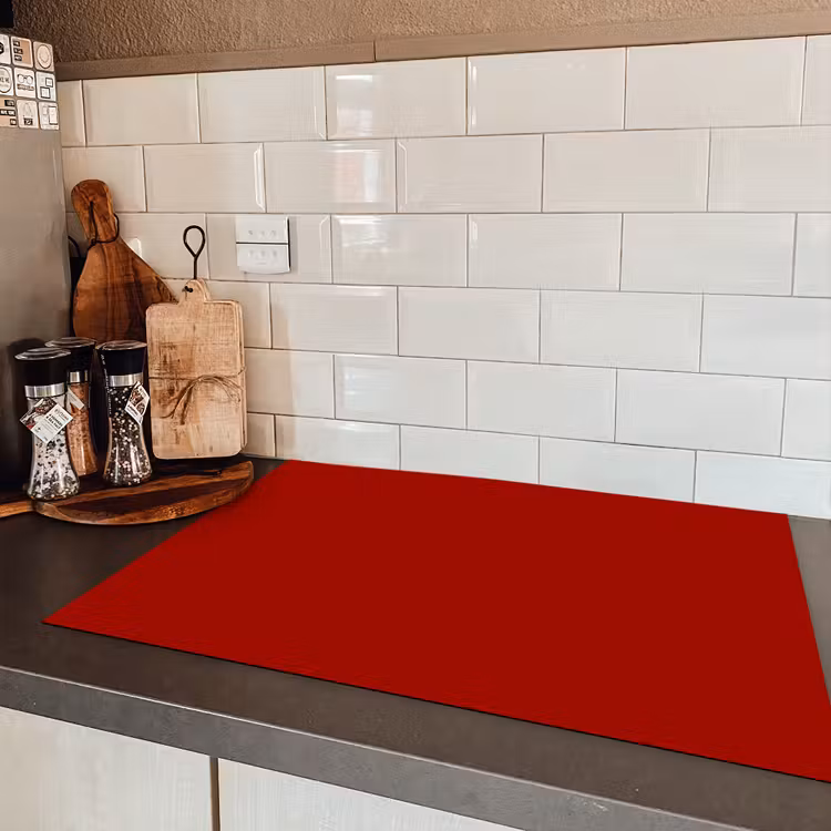 Oxblood - Maroon - Rood Inductie beschermer vinyl 3mm klein 276 -sfeer3