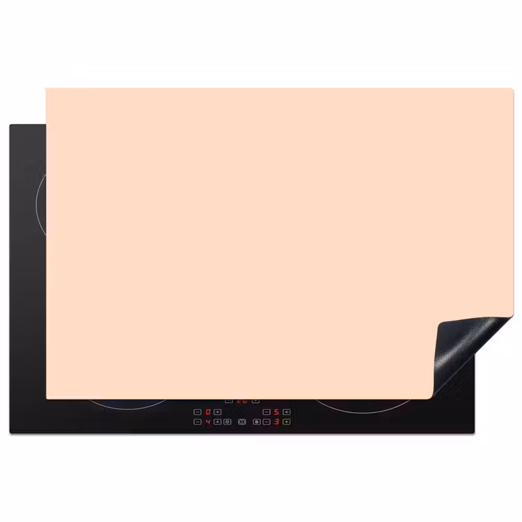 Pale - Peach - Nude Inductie beschermer vinyl 3mm klein 276 -3d