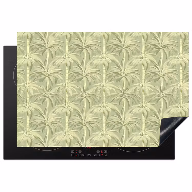 Palmwoud - Tropisch - Groen Inductie beschermer vinyl 3mm klein 276 -3d
