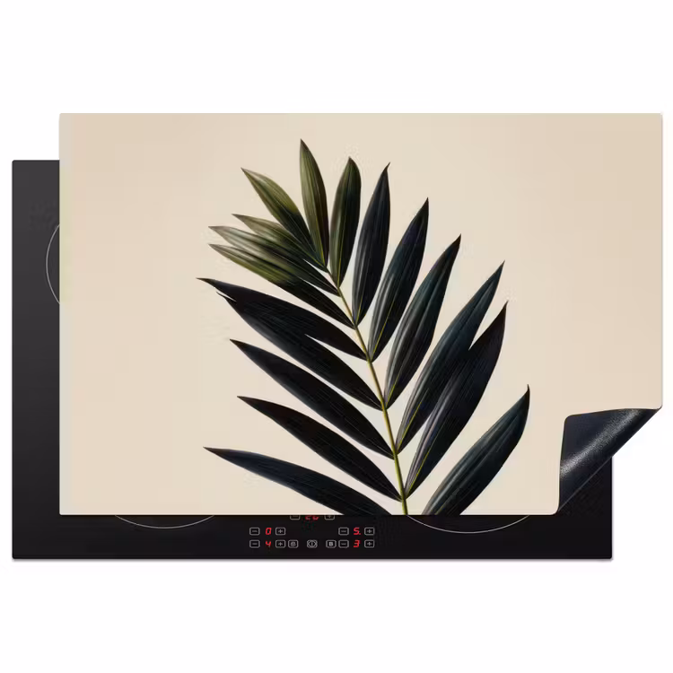 Palmblad - Donkere bladen - Subtiel Inductie beschermer vinyl 3mm klein -3d