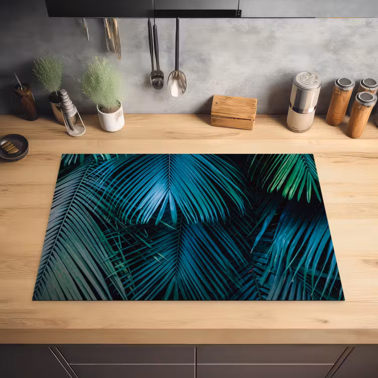Palmblad - Tropisch - Natuur - Jungle Inductie beschermer vinyl 3mm klein -sfeer5