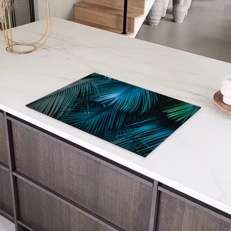 Palmblad - Tropisch - Natuur - Jungle Inductie beschermer vinyl 3mm klein -sfeer8