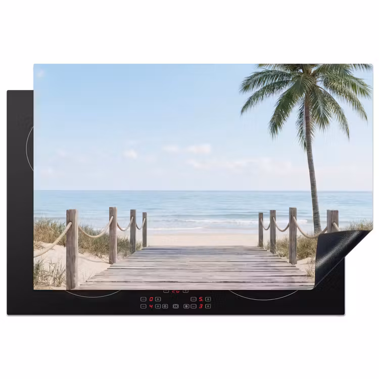 Palmbomen - Pad - Horizon Inductie beschermer vinyl 3mm klein -3d