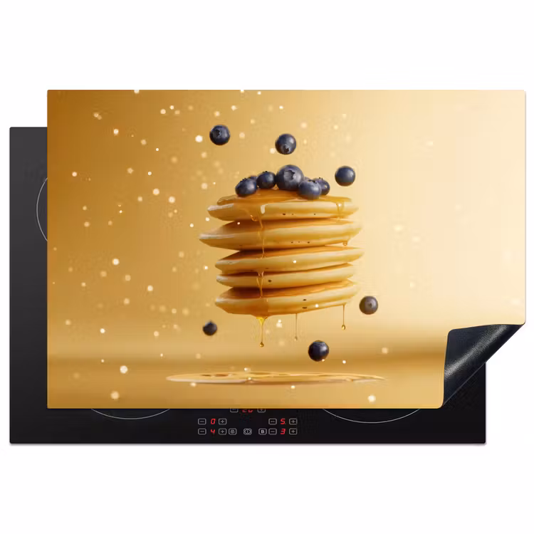 Pannenkoeken - Eten - Honing - Geel Inductie beschermer vinyl 3mm klein -3d