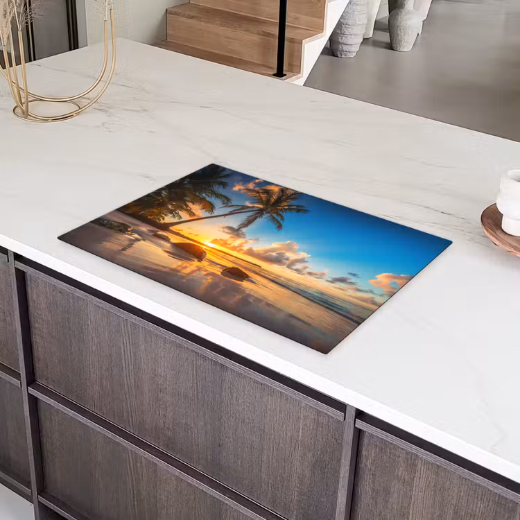 Paradijselijk Zonsondergangspanorama Inductie beschermer vinyl 3mm klein -sfeer8