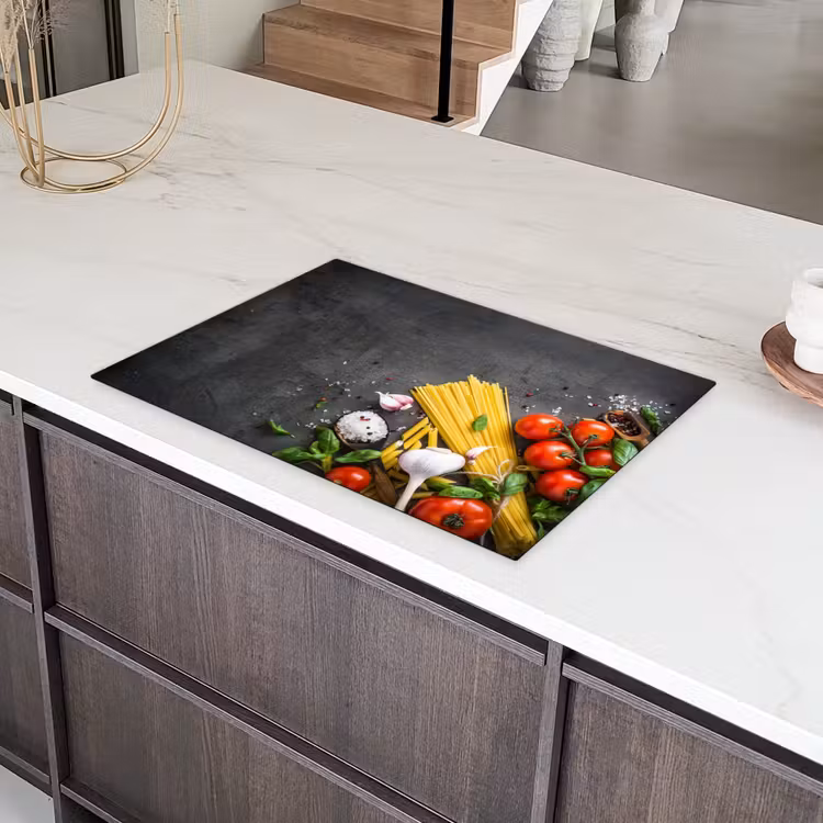 Pasta - Kruiden - Tomaat - Specerijen - Rustiek Inductie beschermer vinyl 3mm klein -sfeer8
