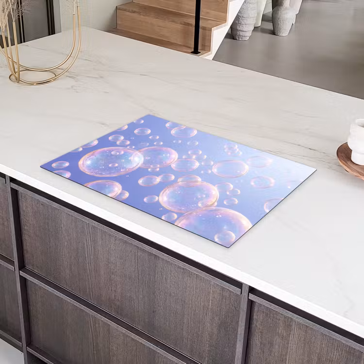 Pastel - Bubbels - Dromerig Inductie beschermer vinyl 3mm klein -sfeer8