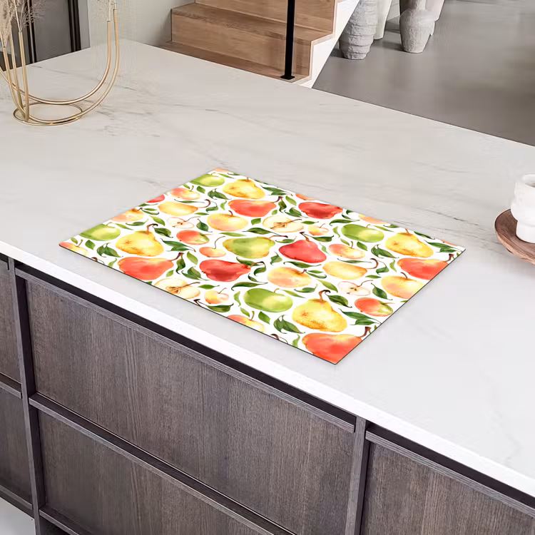 Patroon - Appels - Peren Inductie beschermer vinyl 3mm klein 276 -sfeer8