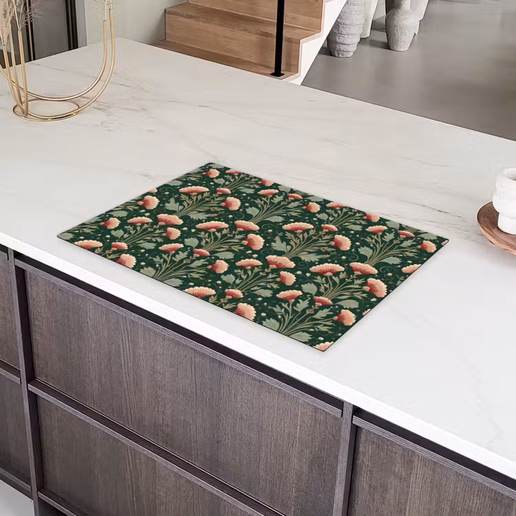 Patroon - Botanisch - Kleurrijk Inductie beschermer vinyl 3mm klein 276 -sfeer8