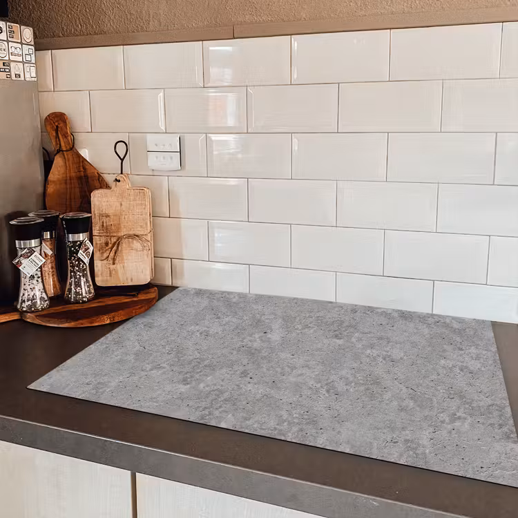 Patroon - Cement - Beton Inductie beschermer vinyl 3mm klein 276 -sfeer3