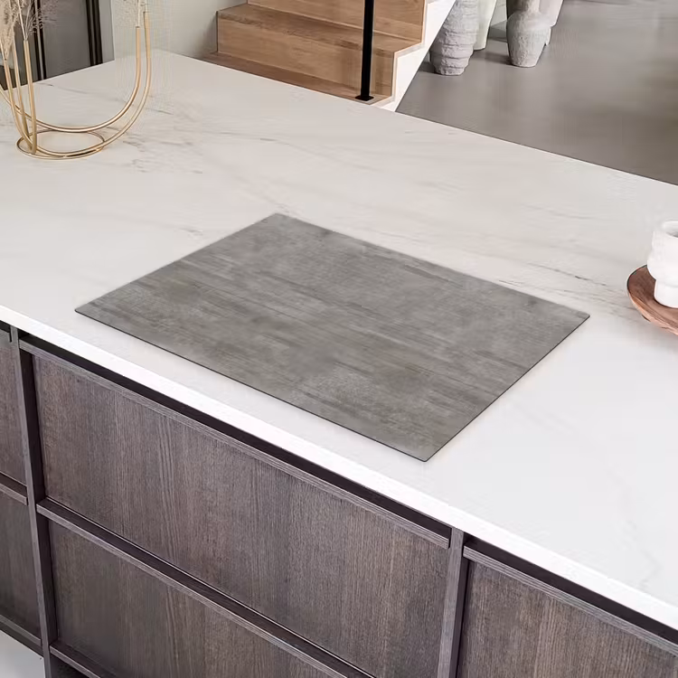 Patroon - Beton - Grijs Inductie beschermer vinyl 3mm klein 276 -sfeer8