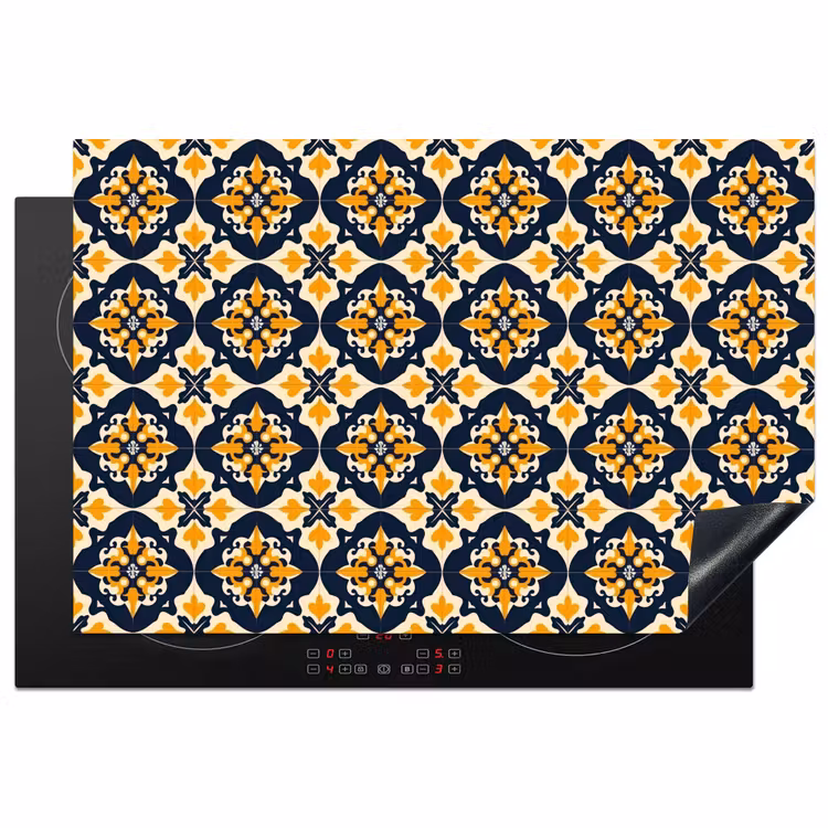 Patroon - Siertegel - Kleurrijk Inductie beschermer vinyl 3mm klein 276 -3d