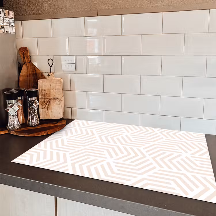 Patroon - Geometrie - Design - Pastel Inductie beschermer vinyl 3mm klein 276 -sfeer3