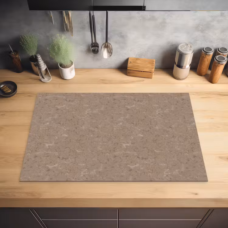 Patroon - Kalksteen - Beige Inductie beschermer vinyl 3mm klein 276 -sfeer5