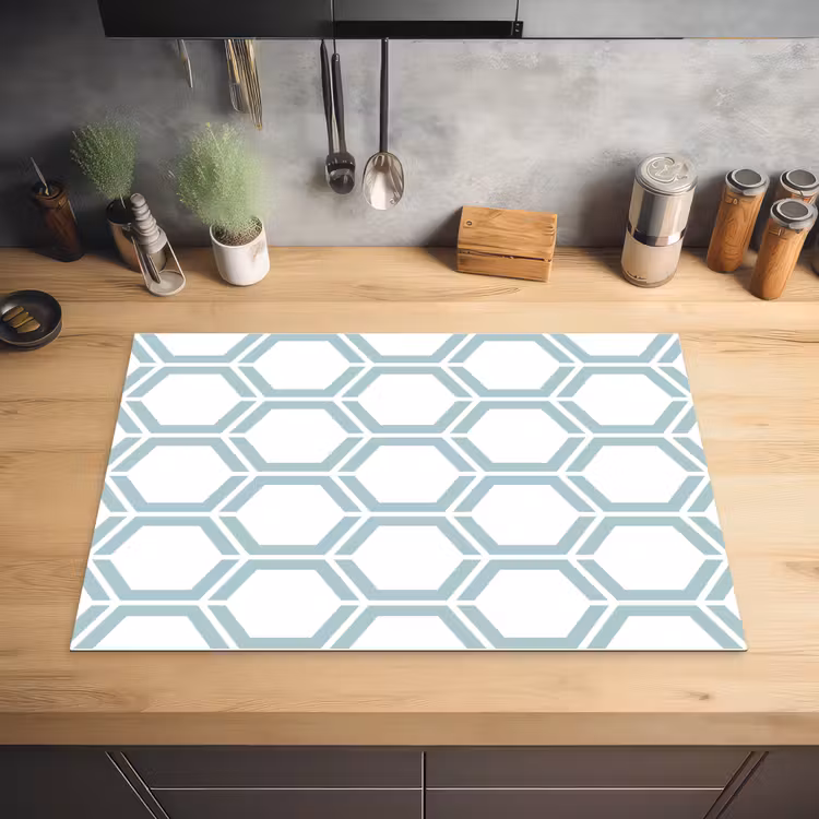 Patroon - Lijn - Design - Hexagon Inductie beschermer vinyl 3mm klein 276 -sfeer5