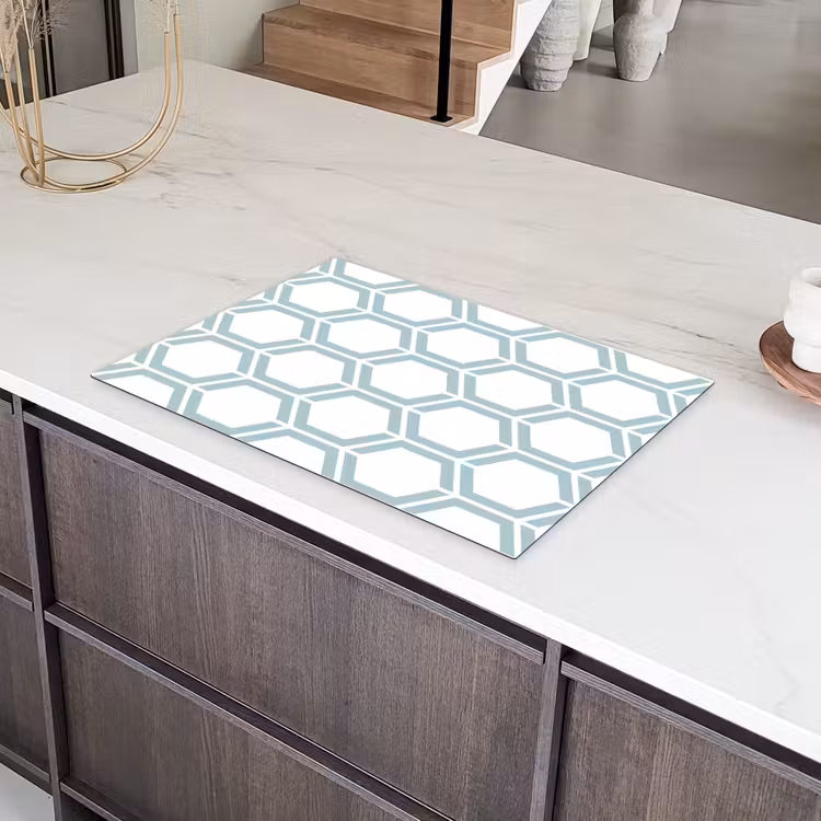 Patroon - Lijn - Design - Hexagon Inductie beschermer vinyl 3mm klein 276 -sfeer8