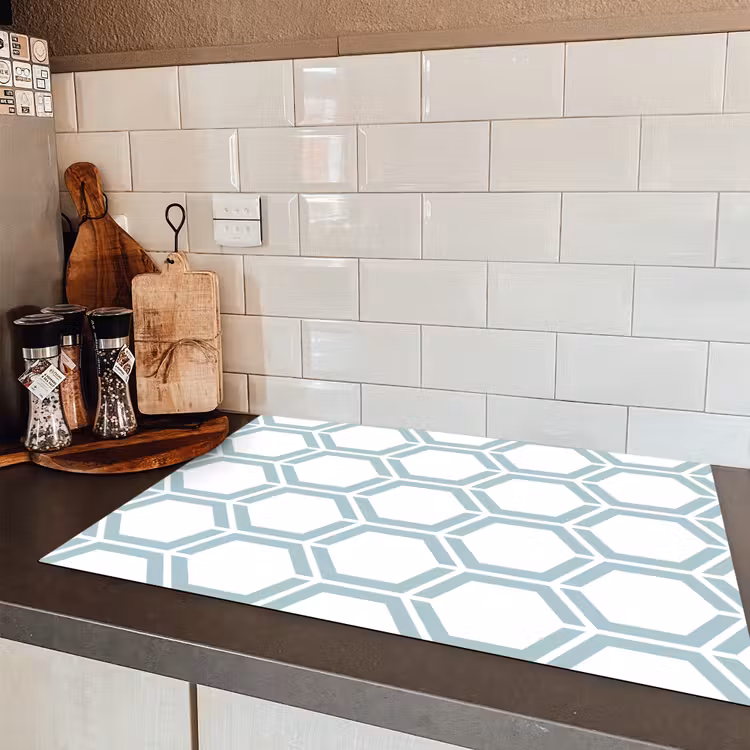 Patroon - Lijn - Design - Hexagon Inductie beschermer vinyl 3mm klein 276 -sfeer3