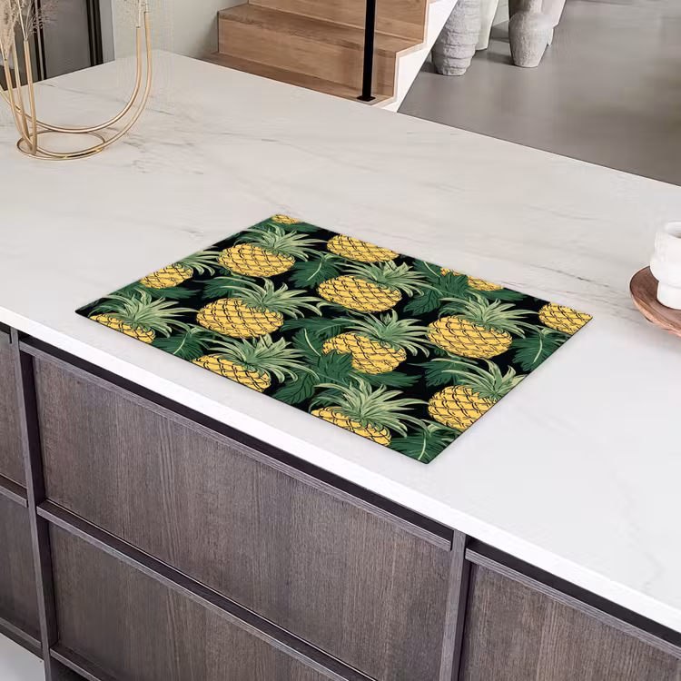 Patroon - Tropisch - Ananas - Illustratie Inductie beschermer vinyl 3mm klein 276 -sfeer8
