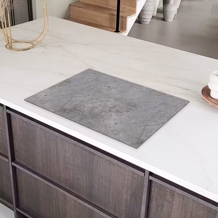 Patronen - Beton - Oud Inductie beschermer vinyl 3mm klein 276 -sfeer8