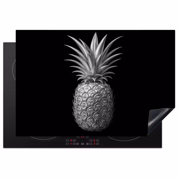Ananas - Gedetailleerd - Bladeren Inductie beschermer vinyl 3mm klein -3d