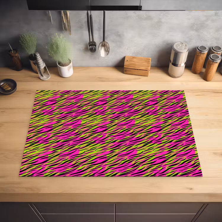 Roze - Groen - Neon - Dieren Inductie beschermer vinyl 3mm klein 276 -sfeer5