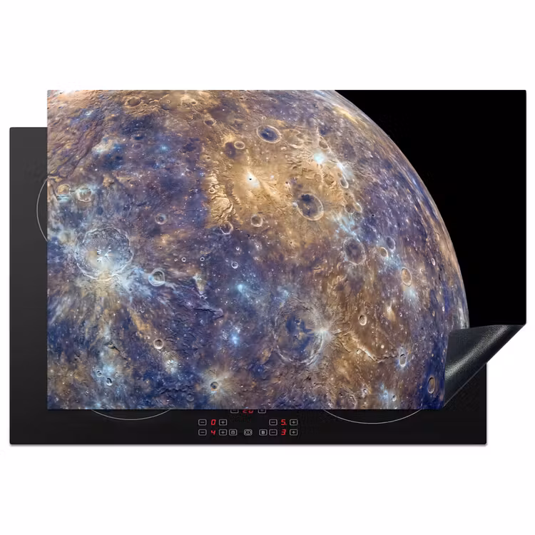 Induction Hob Cover - Planet - Craters - Space - Planeet - Kraters - Ruimte Inductie beschermer vinyl 3mm klein