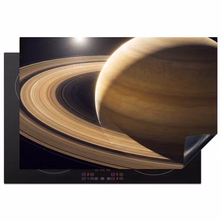 Induction Hob Cover - Planet - Rings - Space - Planeet - Ringen - Ruimte Inductie beschermer vinyl 3mm klein