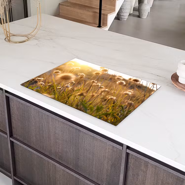 Planten - Natuur - Bloemen - Zon - Horizon Inductie beschermer vinyl 3mm klein -sfeer8
