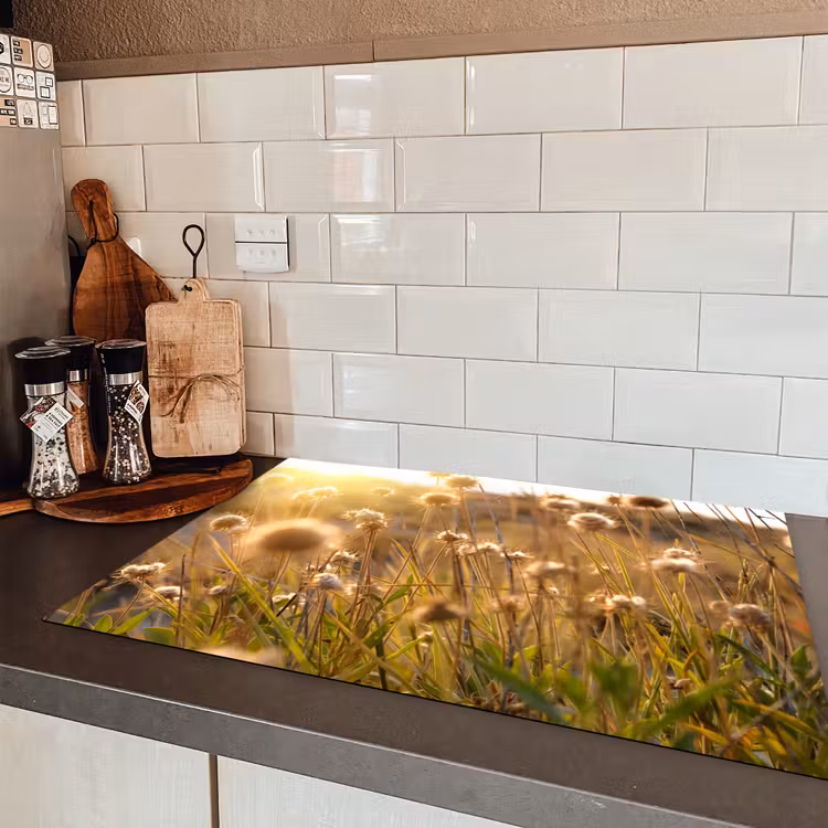 Planten - Natuur - Bloemen - Zon - Horizon Inductie beschermer vinyl 3mm klein -sfeer3