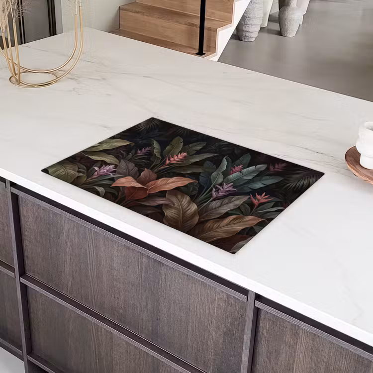 Planten - Tropisch - Jungle - Donker - Natuur Inductie beschermer vinyl 3mm klein -sfeer8