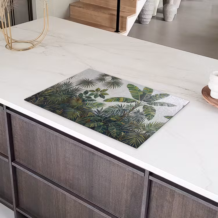 Planten - Tropisch - Mozaïek - Groen - Natuur Inductie beschermer vinyl 3mm klein -sfeer8