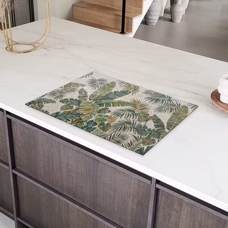 Planten - Tropisch - Mozaïek - Natuur - Groen Inductie beschermer vinyl 3mm klein -sfeer8