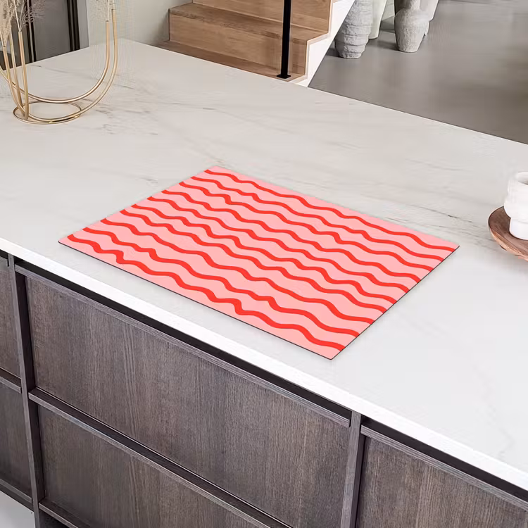Speels - Patroon - Rood Inductie beschermer vinyl 3mm klein 276 -sfeer8