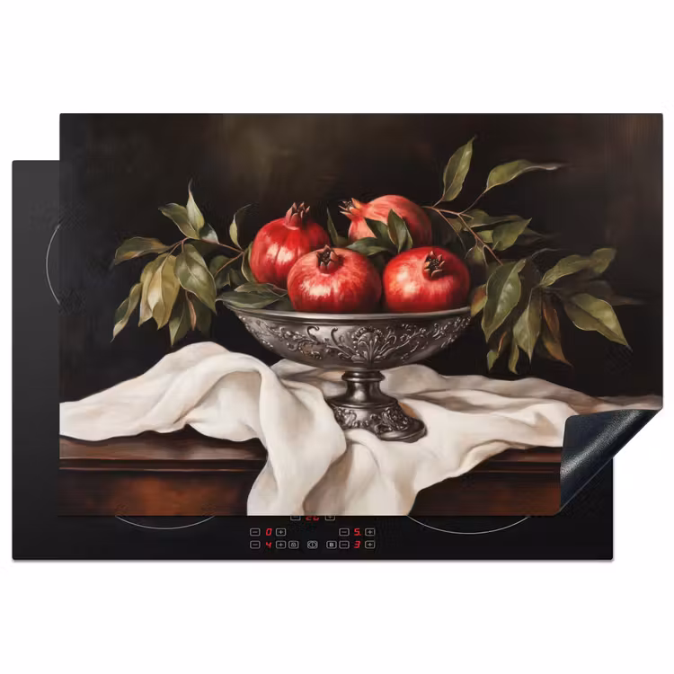 Granaatappels - Klassiek - Vintage Inductie beschermer vinyl 3mm klein -3d