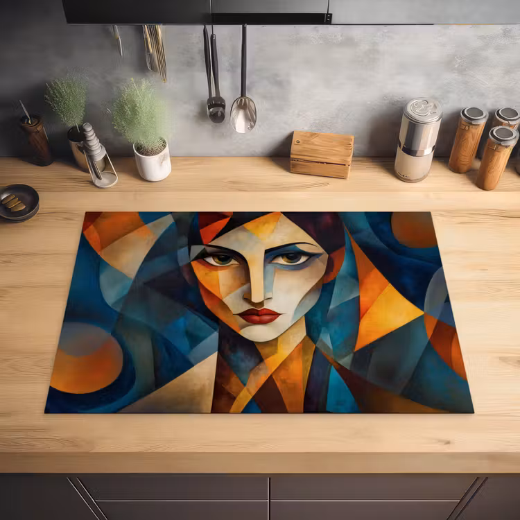 Portret - Abstract - Vormen Inductie beschermer vinyl 3mm klein -sfeer5
