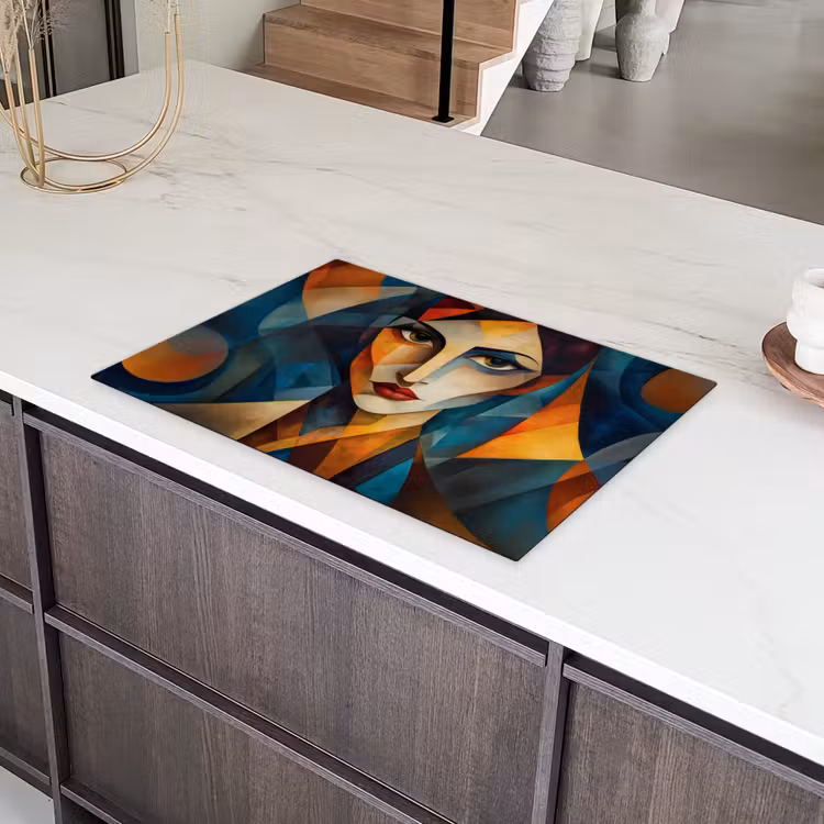 Portret - Abstract - Vormen Inductie beschermer vinyl 3mm klein -sfeer8