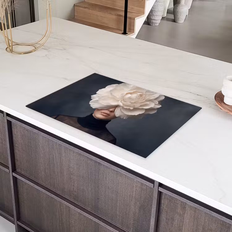 Portret - Mysterieus - Wit Inductie beschermer vinyl 3mm klein -sfeer8