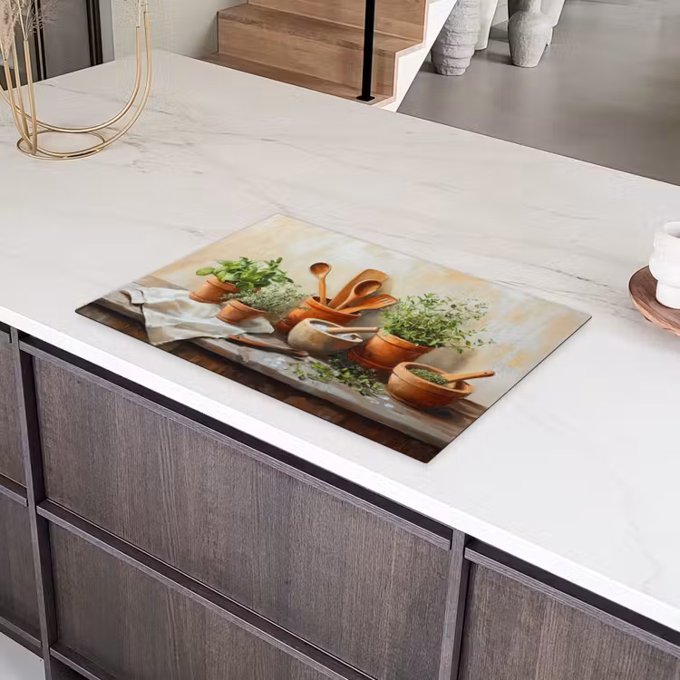 Potten - Kruiden - Hout Inductie beschermer vinyl 3mm klein -sfeer8
