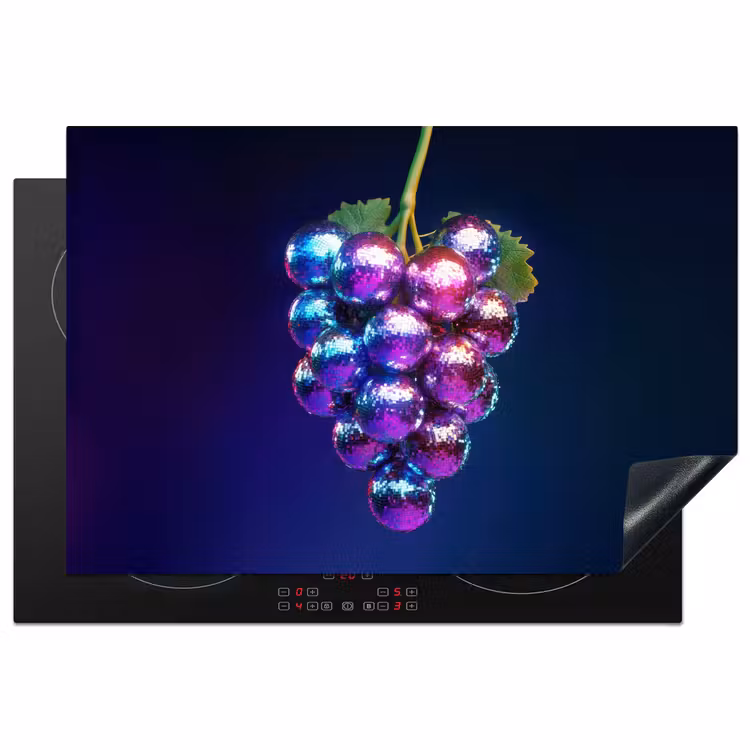 Paars - Disco - Feest - Druif Inductie beschermer vinyl 3mm klein -3d