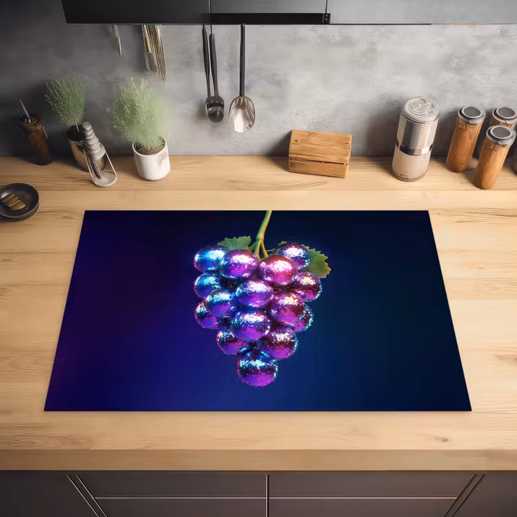 Paars - Disco - Feest - Druif Inductie beschermer vinyl 3mm klein -sfeer5