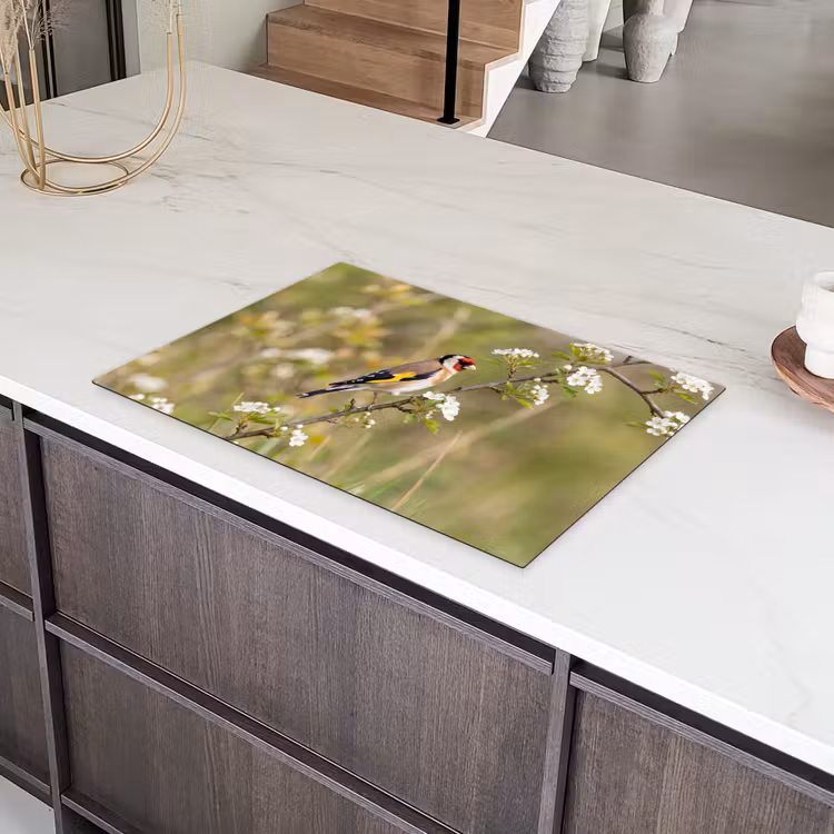 Putter - Bloesem - Lente - Natuur - Kleurrijk Inductie beschermer vinyl 3mm klein -sfeer8