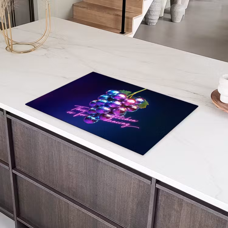 Quote - Neon - Disco - Druiven Inductie beschermer vinyl 3mm klein -sfeer8