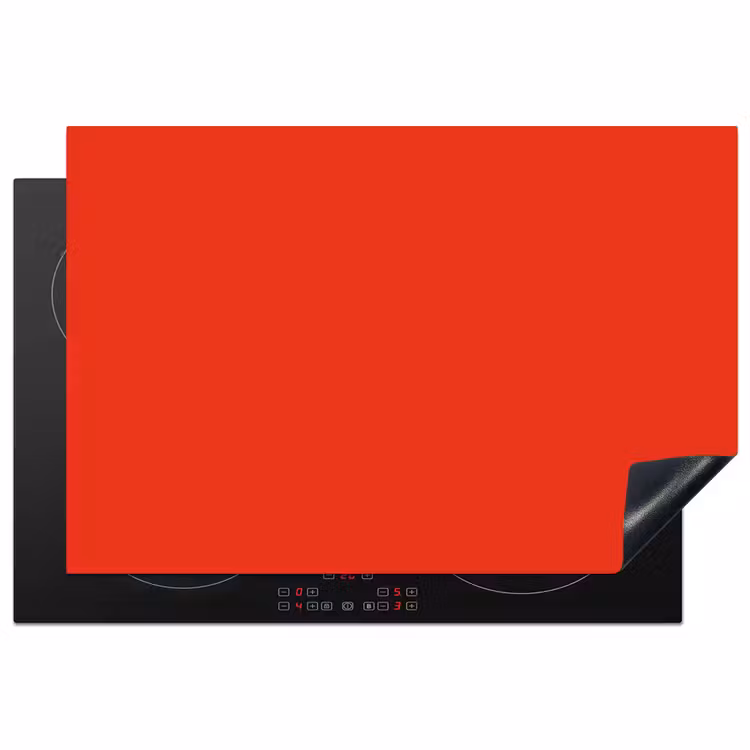 Rood - Kleur - Effen Inductie beschermer vinyl 3mm klein 276 -3d